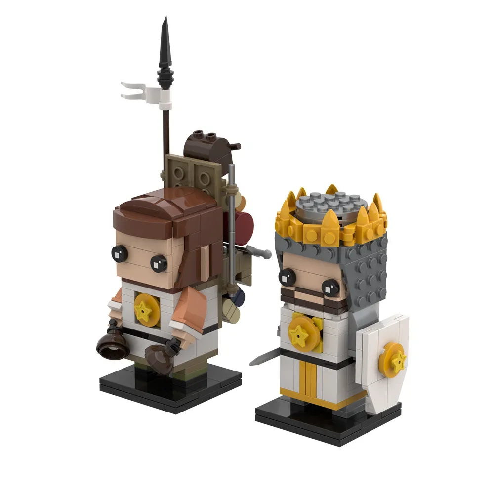 

MOC Monty Python and the Holy Grail Figure Bricks KingArthurandPatsy Action Figures Building Blocks Model Assembly Toys Kid Gift