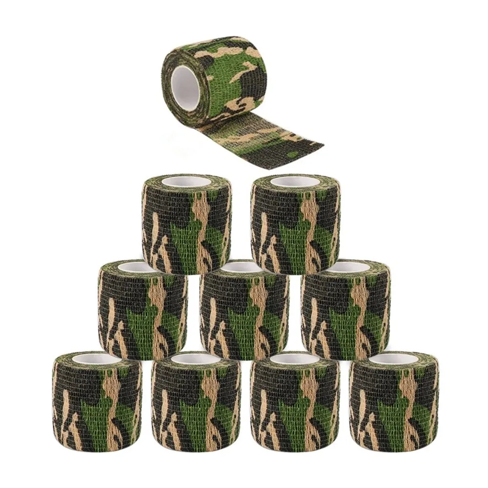 

6/12/24 PCS Camouflage Tattoo Bandage Anti-slip Athletic Nonwoven Disposable Waterproof Self-adhesive Elastic Bandage