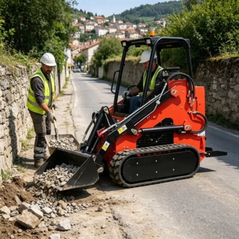 Rhinoceros KS925 Compact Mini Skid Steer Loader with Kubota Engine 1 Year Warranty Crawler Loader & Attachments