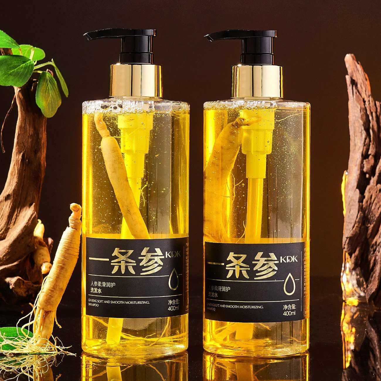 Ginseng Root Essence Hair Shampoo Damaged Repair Hair Growth Clean Nourishing Anti Dandruff Shampoo Herb Professional Care 400ml