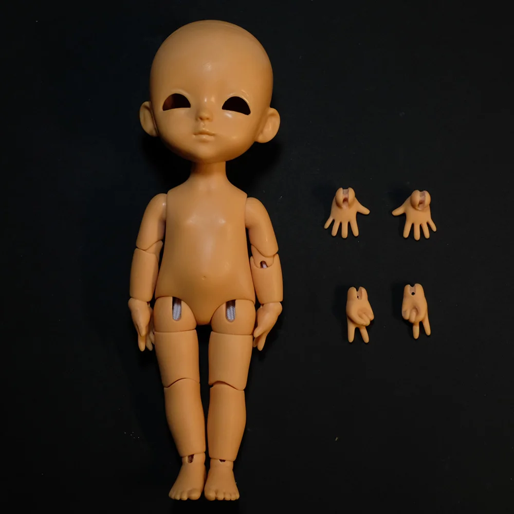 gaoshunbjd 1/8 luna yellow doll movable balljoint doll for girls boys present diy qbaby fish