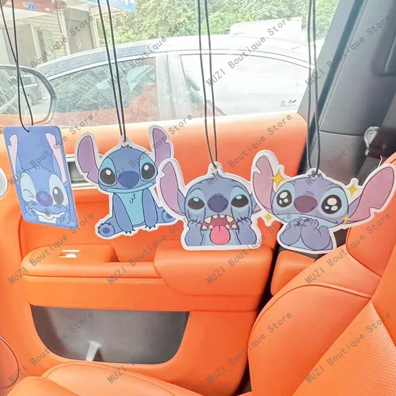 Disney-Aromathérapie Anime Cartoon Ornements de voiture, Stitch, Décoration de voiture, Élimine les odeurs, sexuellement léger, Cadeaux de vacances, Mode, Mignon