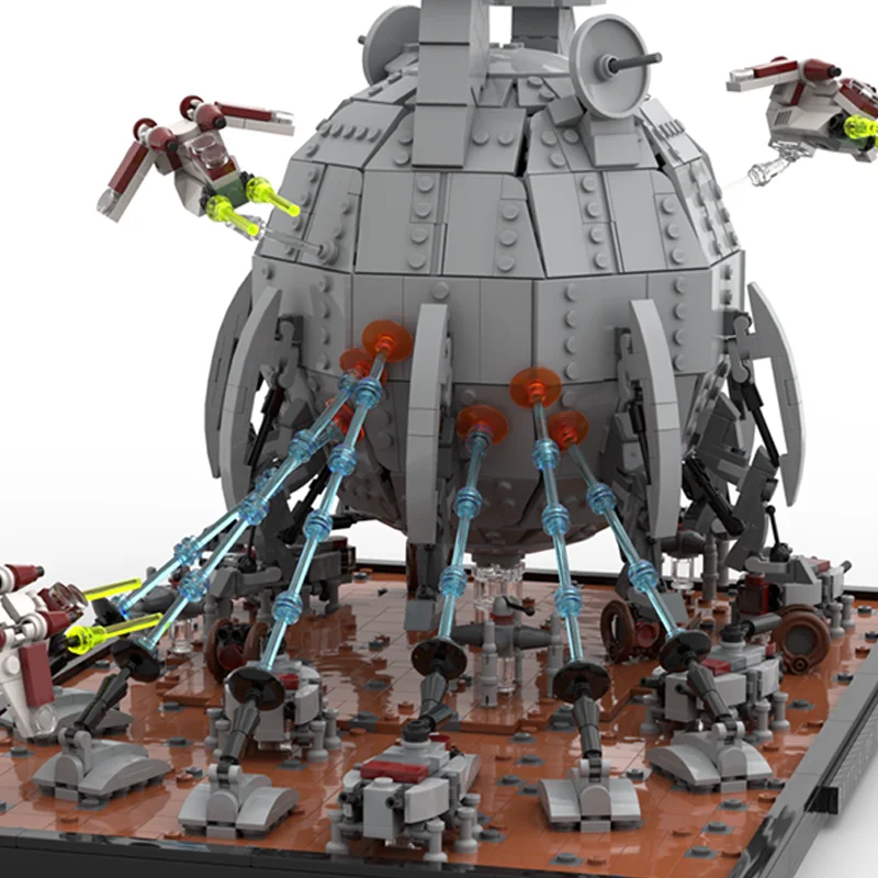 2667 elementów MOC Bitwa na Geonosisie Diorama Statek Gwiezdny Model Prezent Świąteczny Klocki Konstrukcyjne Zestaw do Składania DIY Zabawka dla Dzieci