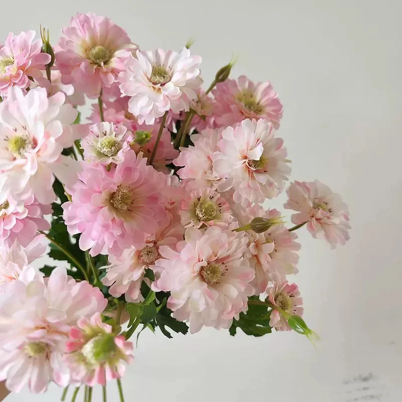 3Pcs Pink Artificial Zinnia Flowers Fake Zinnia Bouquet White Pink Light Pink Wedding Home Vase Floral Arrangement Decor