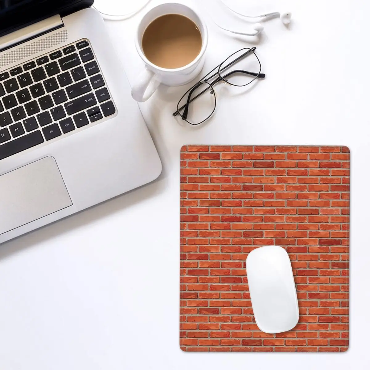 Red Brick Wall Mouse Pad Gamer PC Laptop Mats Keyboard Carpet Computer Gaming Office Accessories Desk Mat 7x9 in 22x18 cm