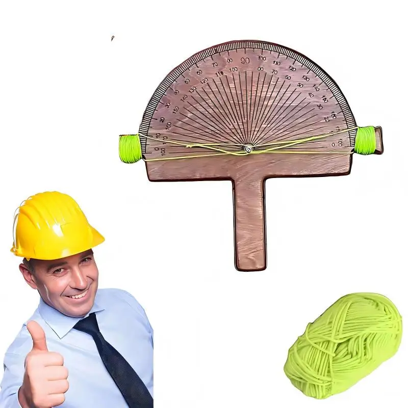 Angle Finder Precision Handcrafted Birch Wood Degree Tool Custom Personalized Engraved Protractor Measuring Gift