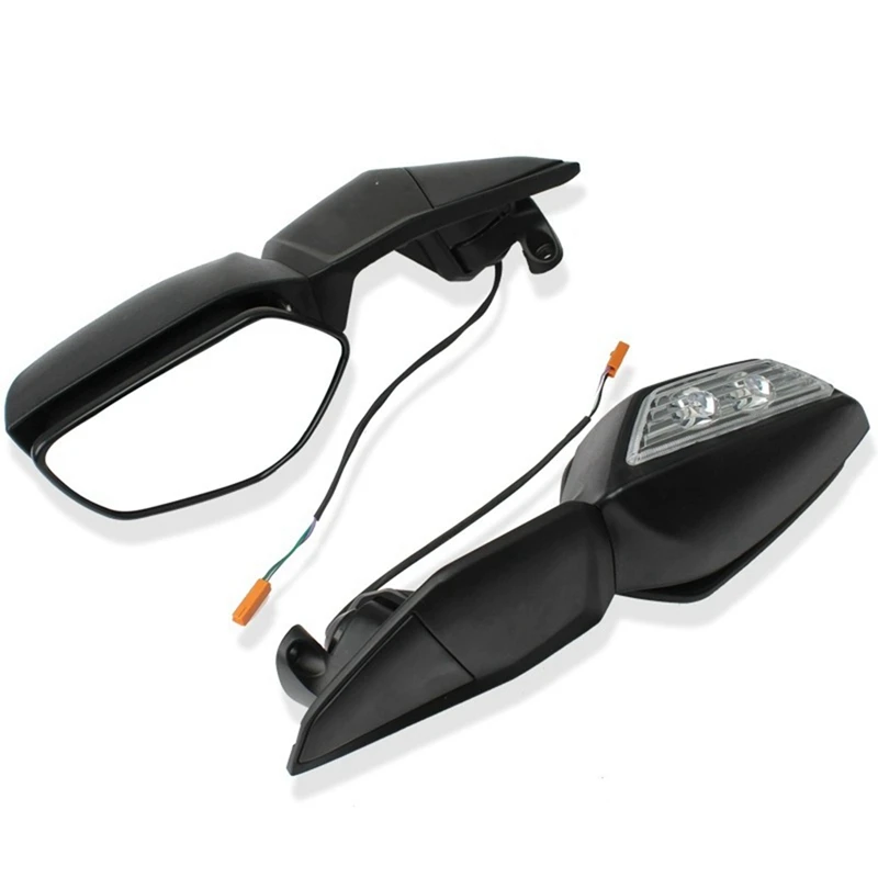 

Rear View Mirrors For Kawasaki H2 NINJA 400 ZX4R ZX10R ZX 10R 2016-2020 Motorcycle LED Turn Signal Light Mirrors