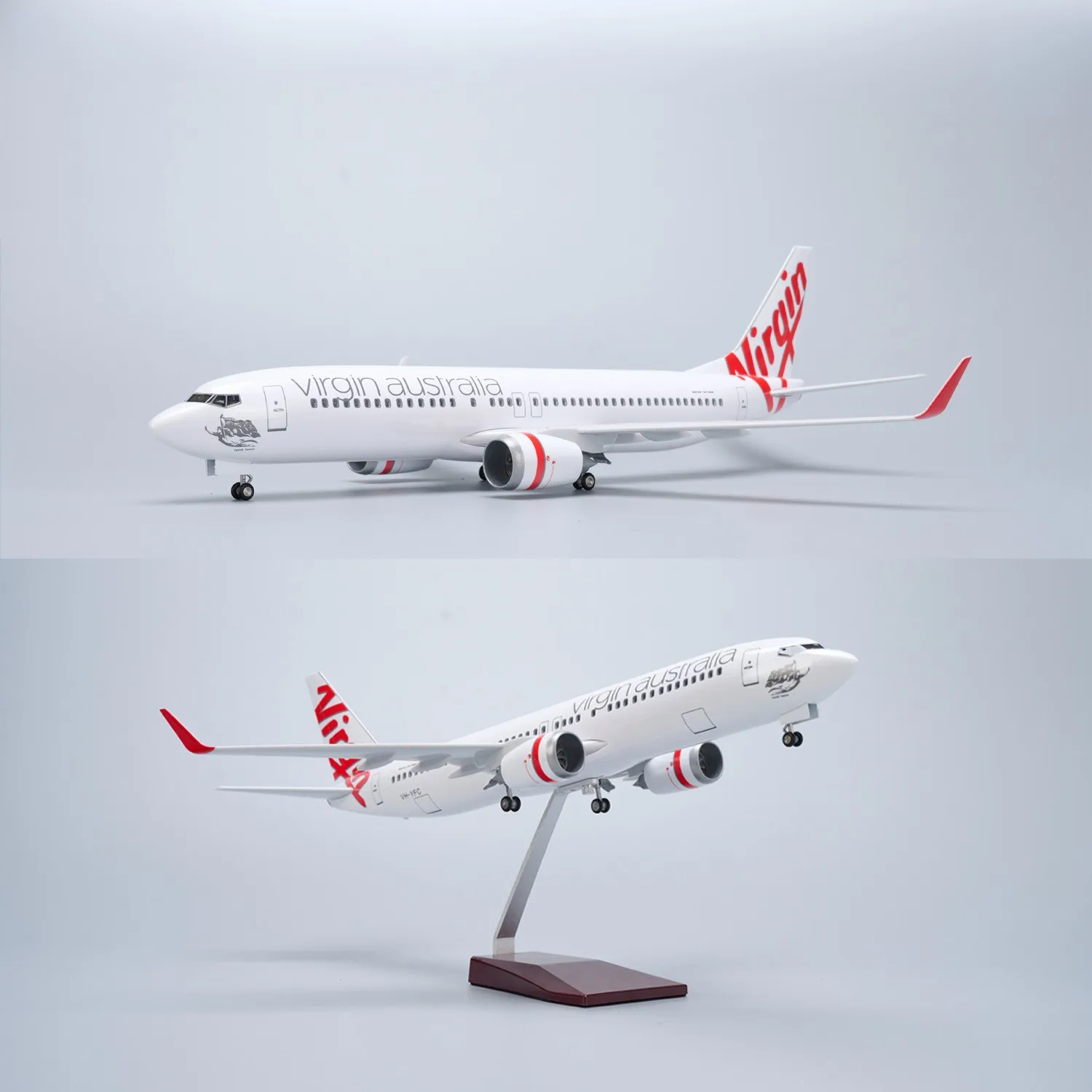 1/85 47cm Large Scale Virgin Australia B737-800 Resin Airplane Model Kit For Aviation Enthusiast Gift or Home Display Collection