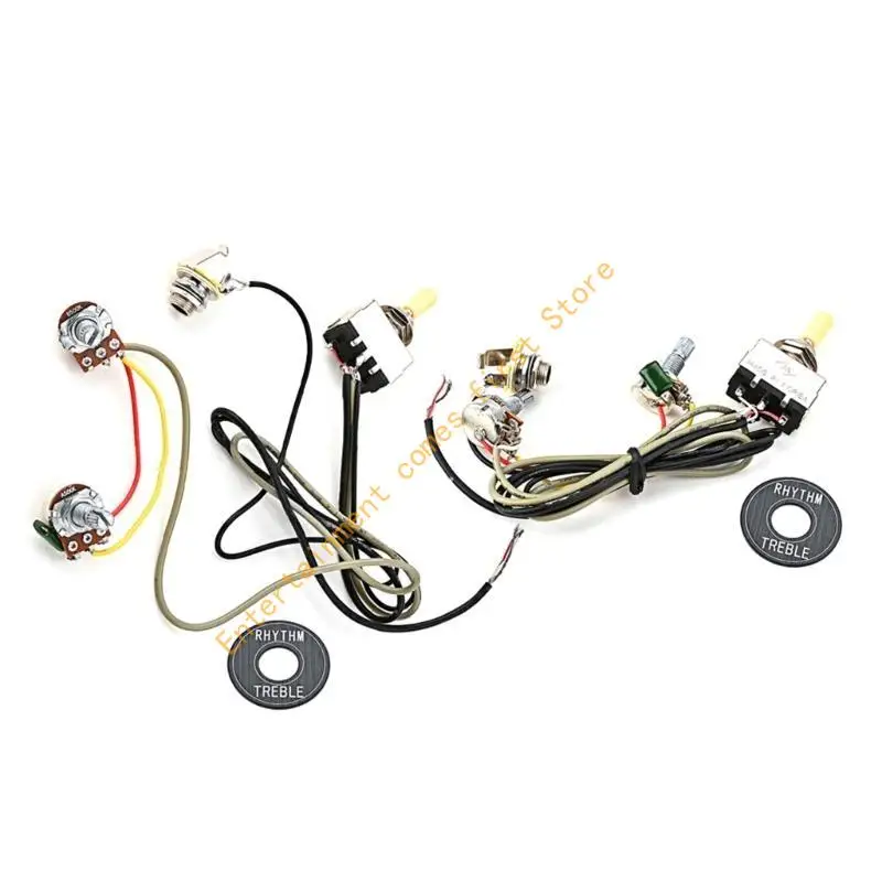

3 Way A500K 1V 1T and Prewired Guitar Wiring Hareness Repair Replacements 55KD