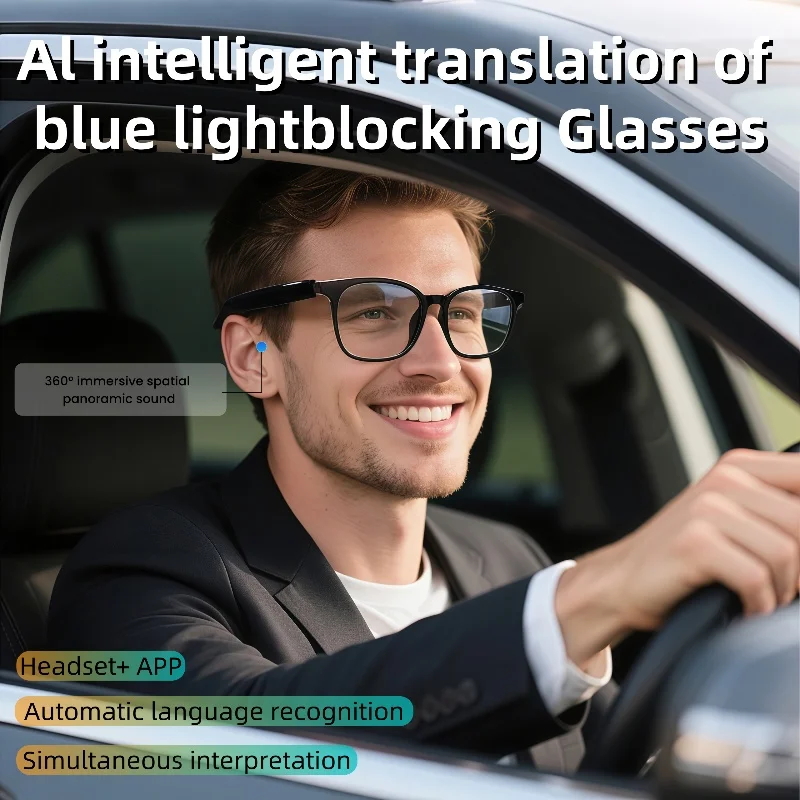

F19 smart glasses of AI Intelligent Translation GlassesSunglasses Voice Remote Control Music Eyewear Waterproof Eyeglasses