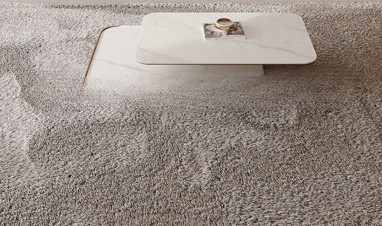 

French cream style multi-functional solid wood floor-to-ceiling telescopic TV cabinet coffee table combination large apartment