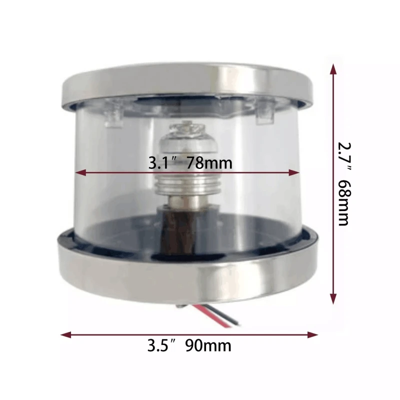 อุปกรณ์สำหรับเรือยอชท์เรือเรือ12V LED ไฟโบว์อุปกรณ์เสริมสแตนเลสสามสีให้เลือก