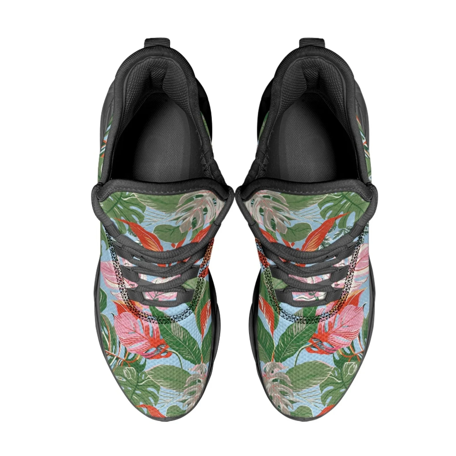 PENSTROLL Mesh & EVA Durable Men's Sneakers Casual Men's Running Shoes for Unisex Outdoor Tropical Leaf Print
