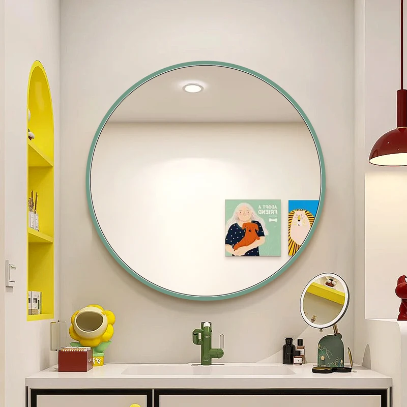 Okrągłe Lustro Ścienne Salon Nowoczesne Toaletka Dziewczyny Mężczyźni Estetyczne Sypialnia Luksusowe Lustro Funky Espelhos Produkty Domowe