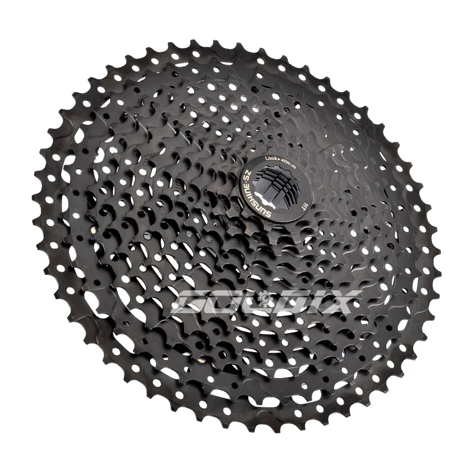 SUNSHINE-SZ Bicycle Cassette Black Mountain Bike Freewheel 8/9/10/11/12 Speed HG Flywheel for SHIMANO HG Structure Specification