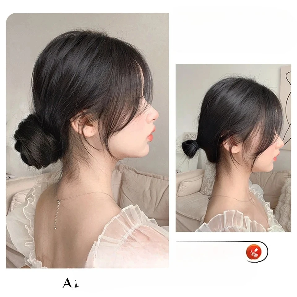 كعكة الشعر الاصطناعية مجعد مستقيم الشعر فوضوي كعكة Scrunchies أوبدو العصابات الشعر شريط مرن قطع الشعر للنساء حجم هامش 2026 #5