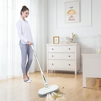 Cordless Electric Mop, 4-in-1, 11.8oz Water Tank, LED Lights, 180° Rotatable Head, Lightweight, for Floors & Windows