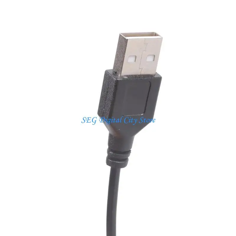 U75B 5V1A USB A Male to Exposed Wire Power Cord for Cooling Fan Lamp Repair Use