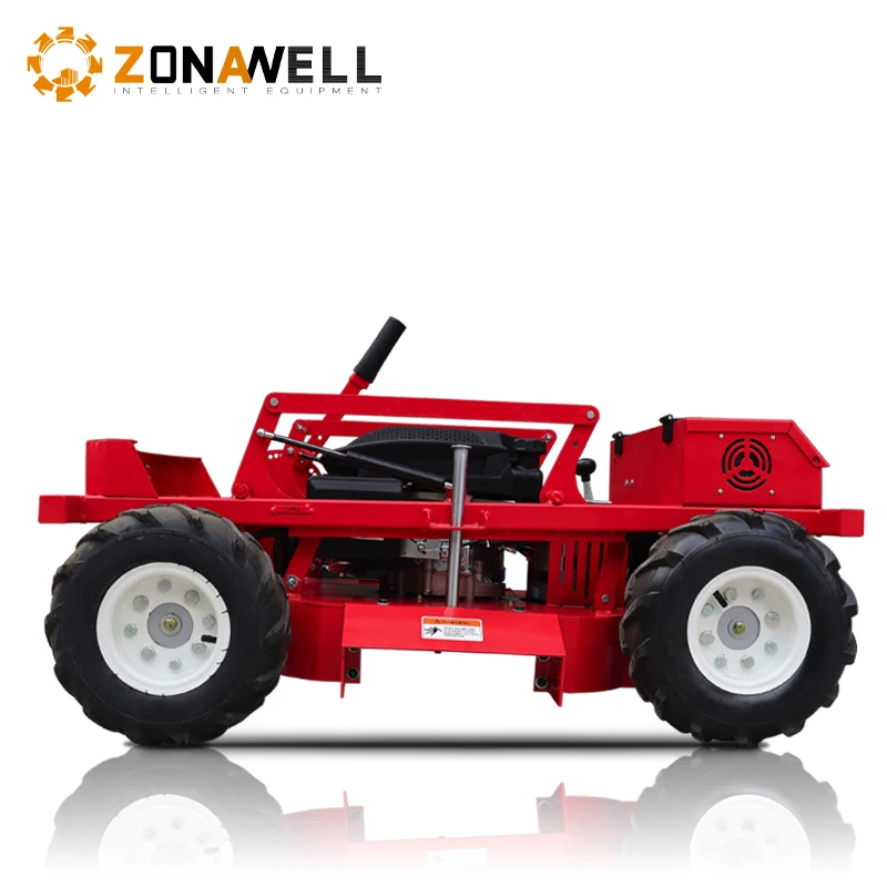 

Wheeled remote control lawn mower, easy climbing, safe mowing, convenient remote control operation, save worry and effort