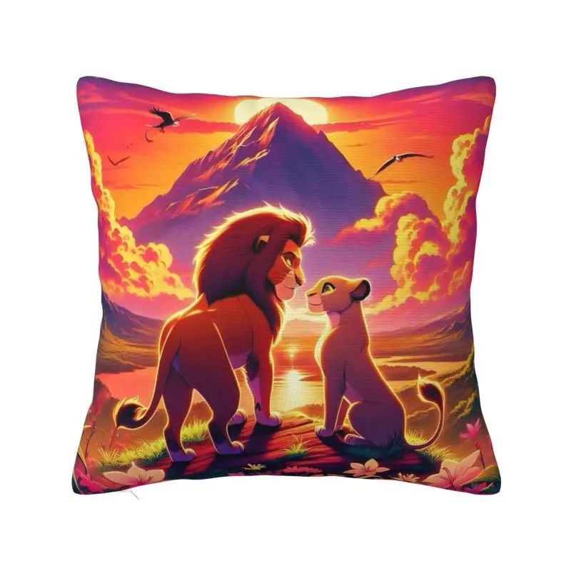 

Квадратная наволочка King Lion Hakuna Matata на заказ, домашние декоративные подушки, декоративная подушка для гостиной, двусторонняя печать