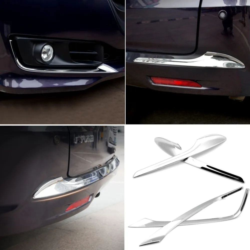 

Car Front Rear Fog Light Car Body Protector Corner Decor Sticker Cover ABS Chrome Accessories For Honda Odyssey 2015-2017 2018