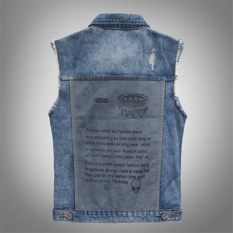 New Fashion Men Blue Casual Ri - Men'S Fashion Vest With Jeans บทวิจารณ์และราคา
