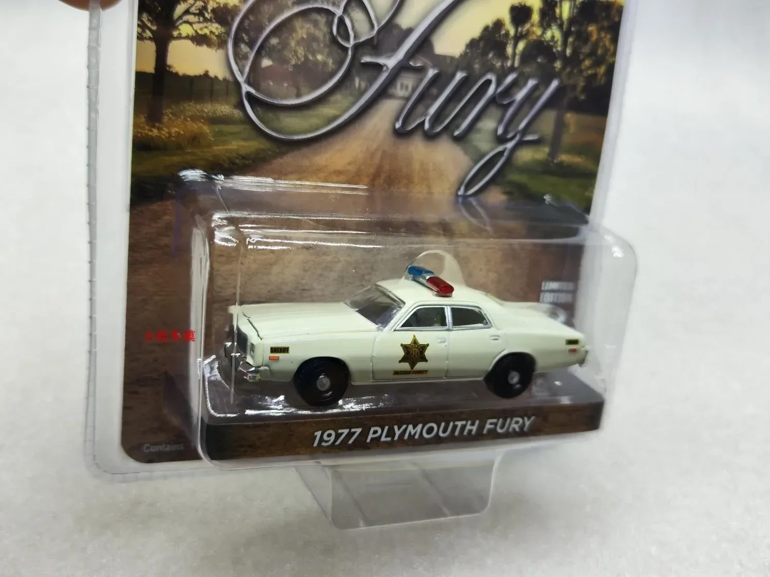 1:64 1977 Plymouth Fury Police Car High Simulation Diecast Car Metal Alloy Model Car Toys for Children Gift Collection W1007