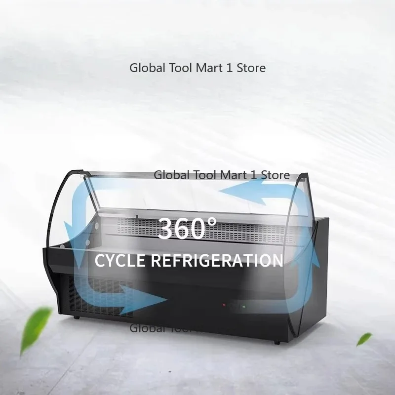 Commercial Meat & Deli Display Cooler Single Temperature Refrigerated Display Cabinet Refrigeration Equipment