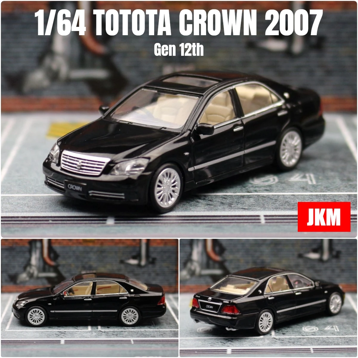 1/64 TOYOTA Crown Gen 12th 2007 Sedan Miniature Model JKM 1:64