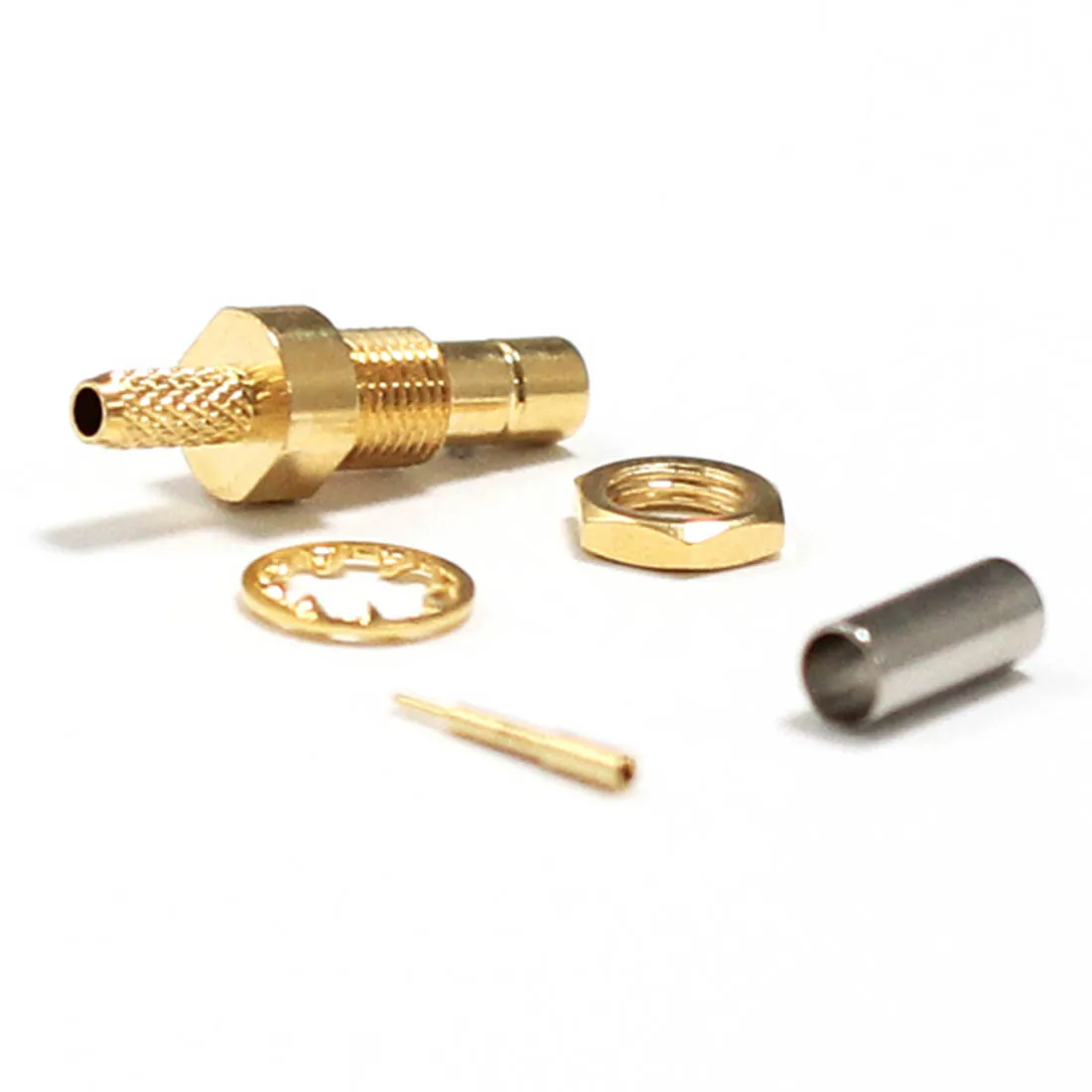 

1 Piece SMB Male Plug Nut RF Coax Convertor Connector Crimp RG316 RG174 LMR100 Straight Goldplated New Wholesale