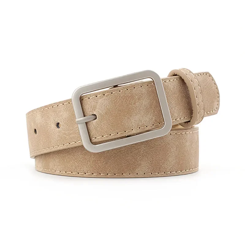 2024 2.8Cm Brede Lederen Tailleband Riem Zwart Bruin Hoge Kwaliteit Vrouwen Vierkante Metalen Gesp Riemen Dames Vrouwelijke Riemen Voor Jeans