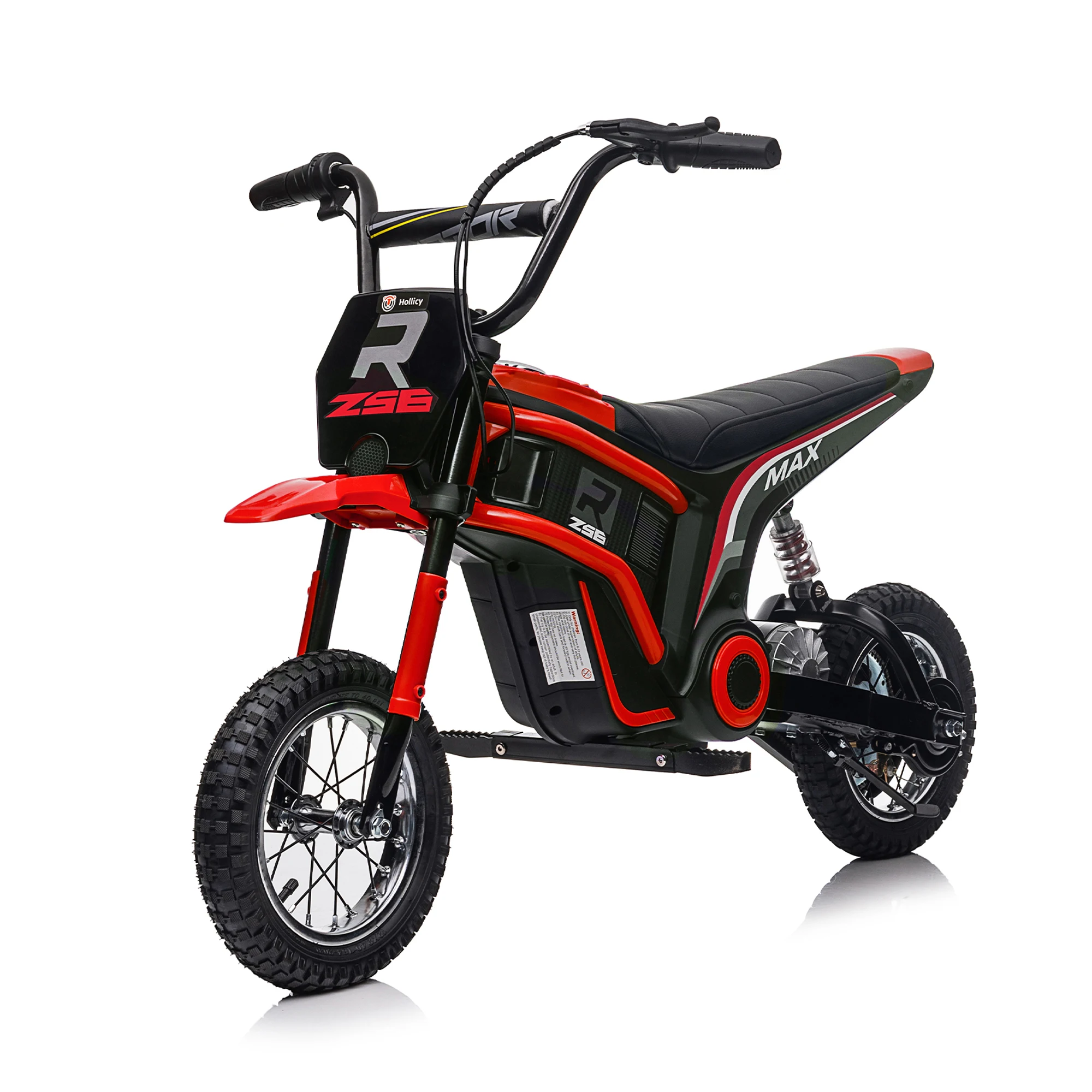 24V14ah Kids Ride On Electric Toy Motocross Motorcycle Dirt Speeds up to 14.29MPH,Dual Suspension, Hand-Operated Dual Brakes