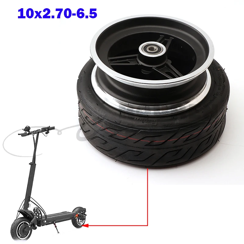 

10 inch 10x2.70-6.5 tire inner tube with alloy wheels suitable for electric scooter folding bike wear-resistant thick tires