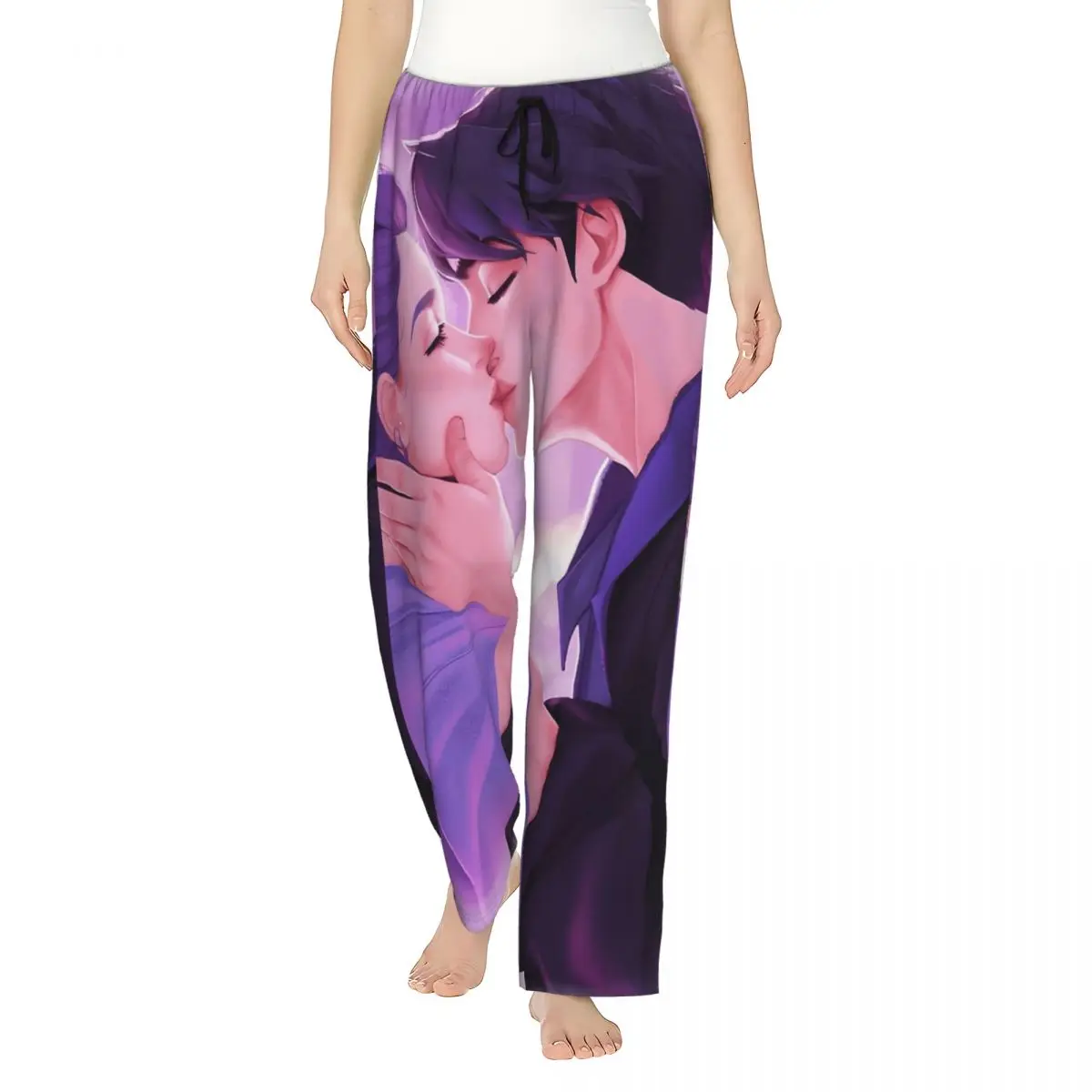 

Pajamas For Female Rujinu Kiss Dream Kpop Demon Hunter Leisure Pajama Trousers Soft Warm Sleepwear Bottoms Loose Retro Nightwear