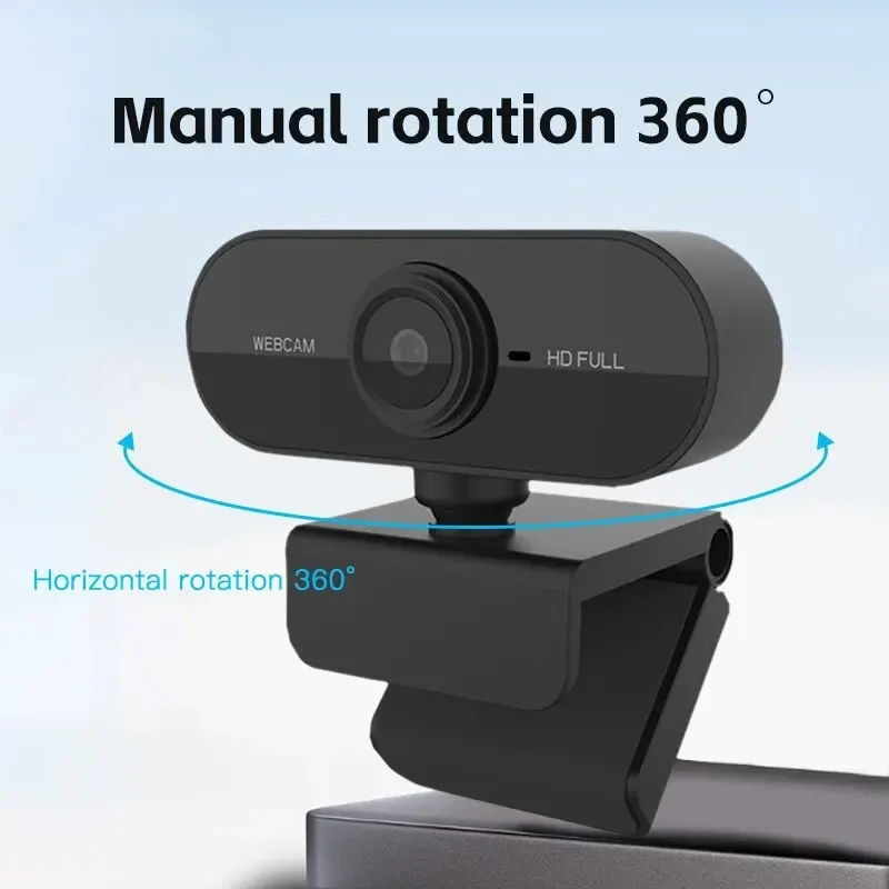 

1080P high-definition computer camera, USB built-in microphone, webcam with tripod