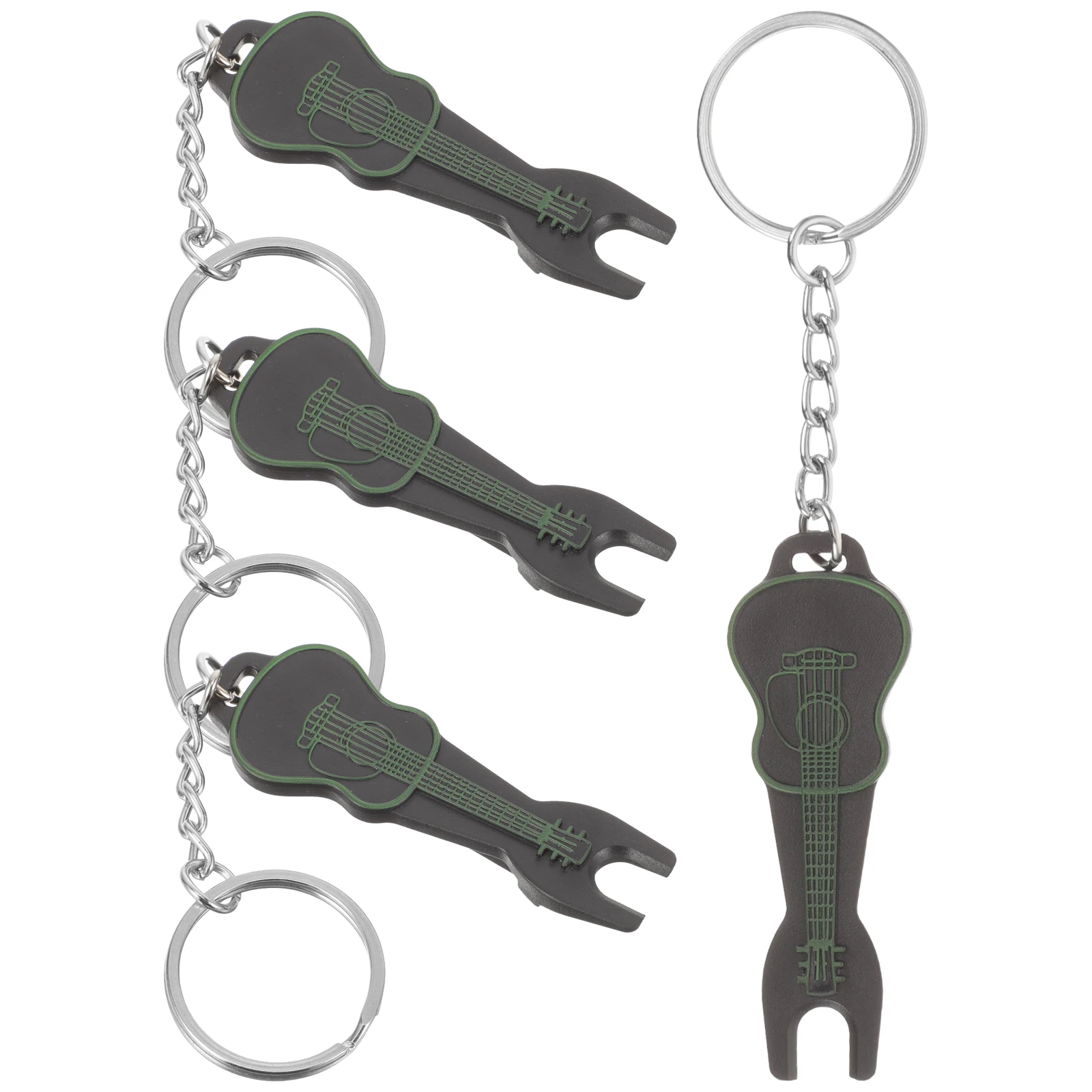 

4Pcs Guitar Bridge Pin Puller String Winder Lightweight Plastic Keychain Guitar Tool for Acoustic String Changing Bridge Pins
