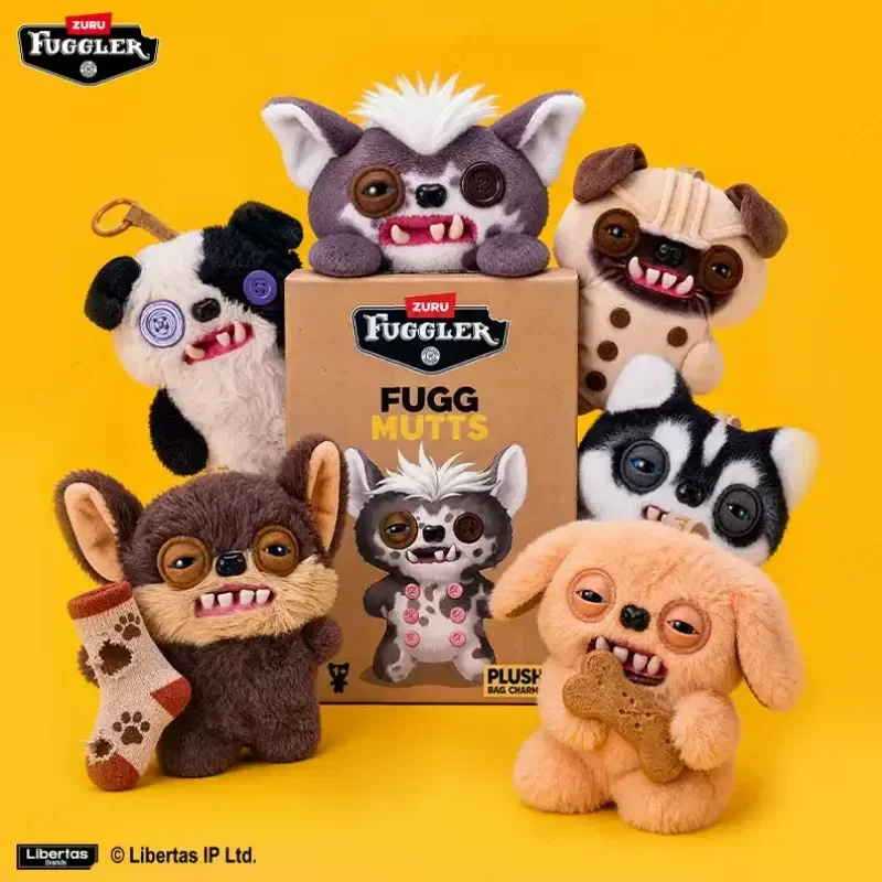 Fuggler Fugg Mutts Plush Bag Charm Series Blind Box Funny Ugly Monster Puppy Keychain Decoration Collection Toy Birthday Gift view 2
