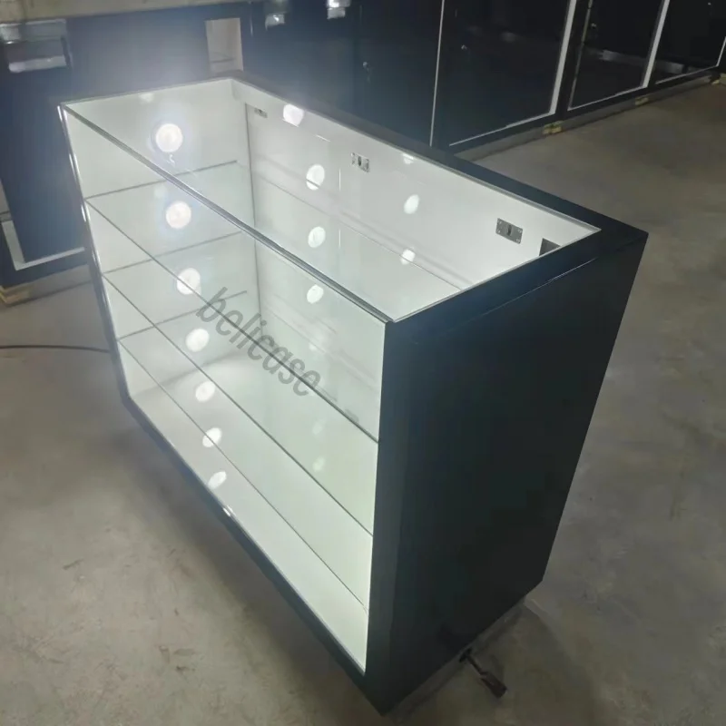 

custom.Custom Shop Display Furniture Dispensary Showcase Counter Cabinet Glass Display Cases For Smoke Shop Display