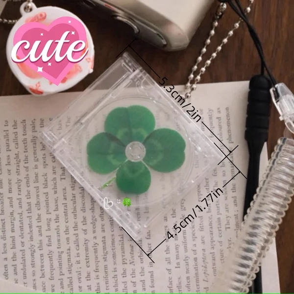 البرسيم ميني CD مربع قلادة حالة الهاتف سلسلة الزخرفية