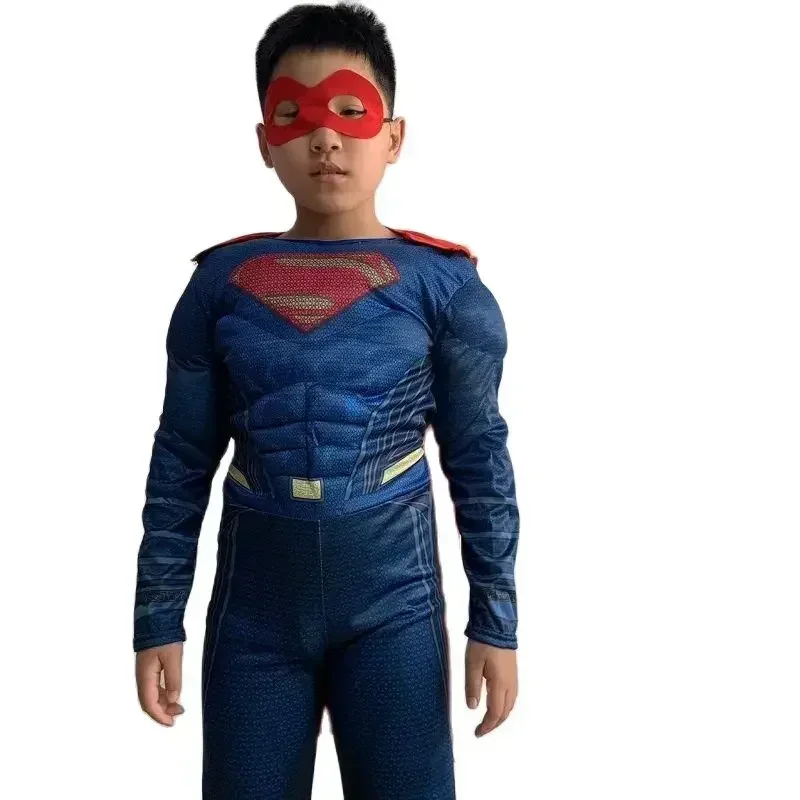 2025 New Kids Super Halloween Cosplay Costumes Boys Anime Superhero Party Role Play Dress Up Muscle Suit Children Hero Jumpsu AA