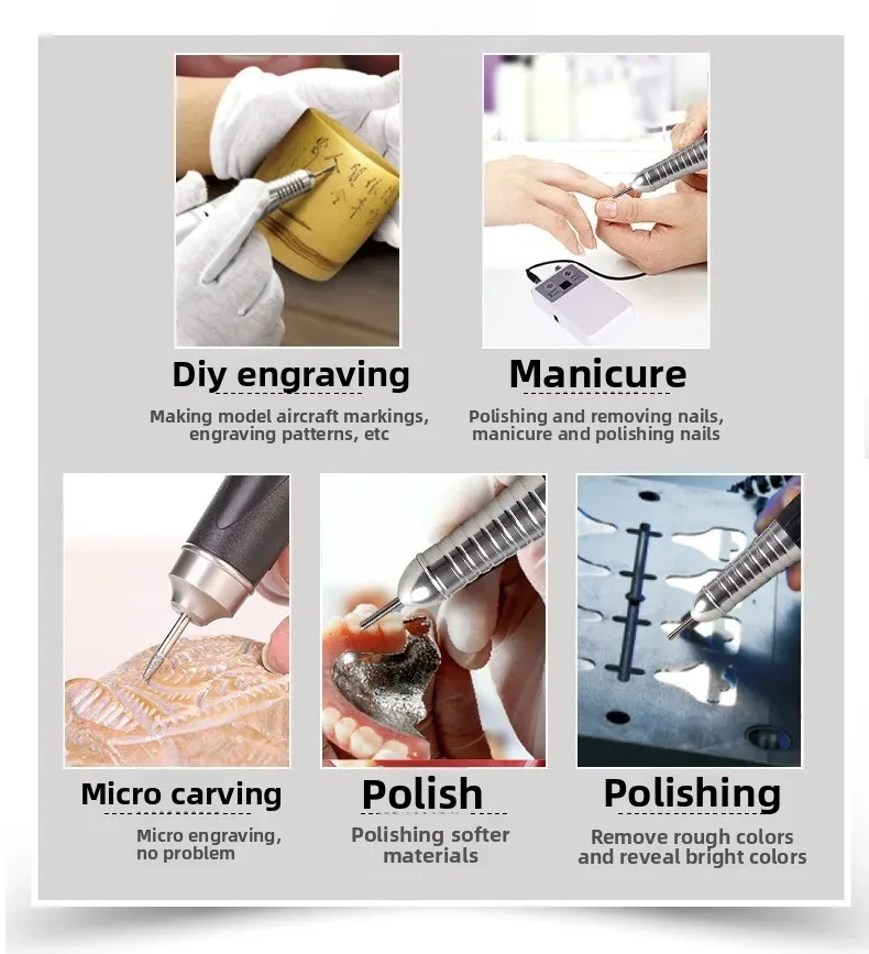 ​ ​ JD8500 Высокоскоростной электрический художественный инструмент мощностью 65 Вт, прецизионная гравировальная ручка 35000 об/мин для изготовления ювелирных изделий и поделок своими руками ​ ​