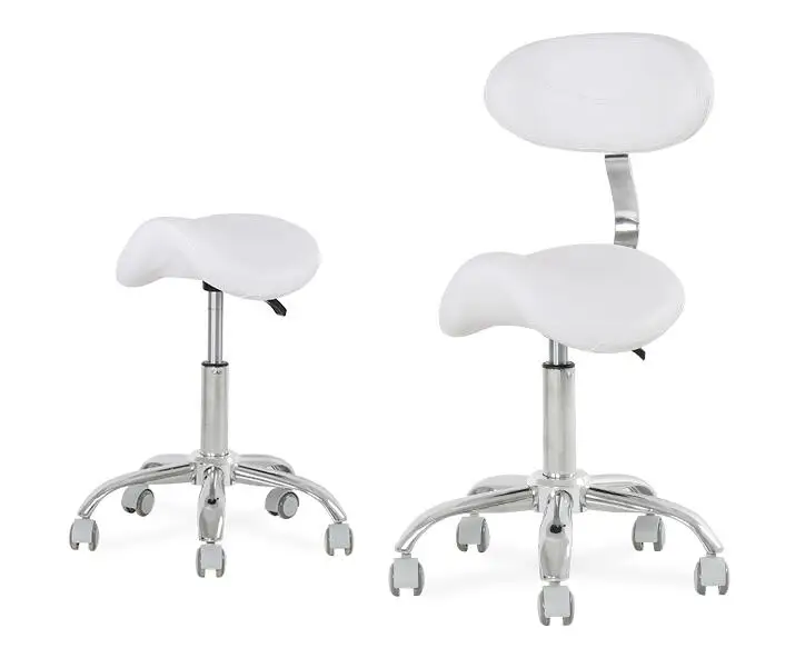 Dental Mobile Chair Ophthalmic Saddle Chair Doctor\'s Stool PU Leather Dentist Chair Saddle Stool Rolling Ergonomic Swivel Chair