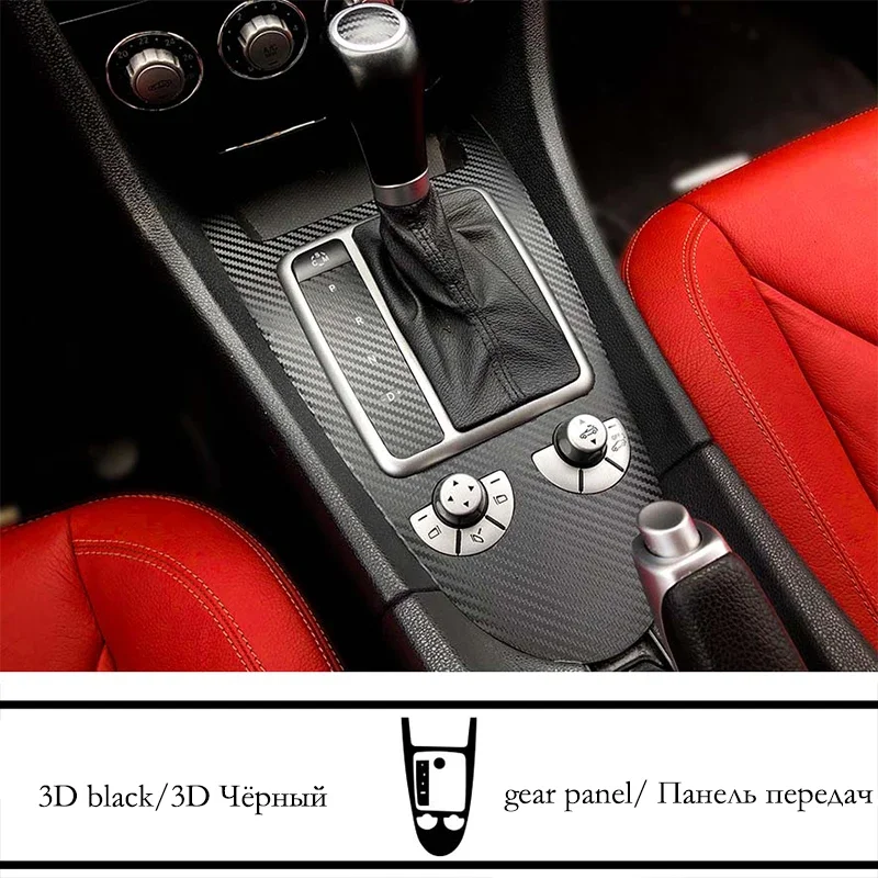 Etiqueta interior do carro para o Benz, Mercedes SLK 2004-2010, fibra do carbono, engrenagem automática de AT, controlo central, multimédios, painel de ar