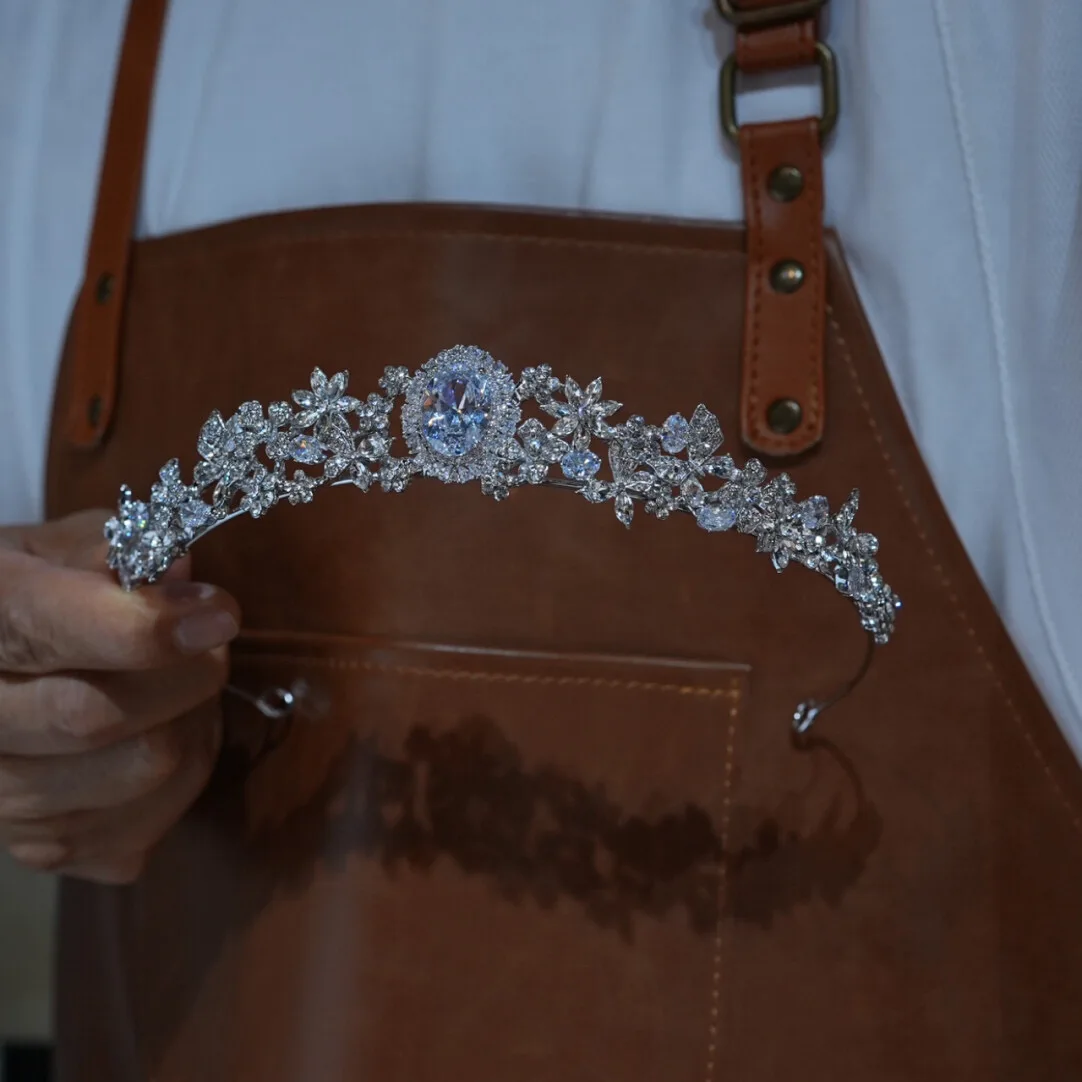 

Корейская свадебная тиара принцессы, простая хрустальная свадебная корона для невесты, аксессуар для волос на день рождения