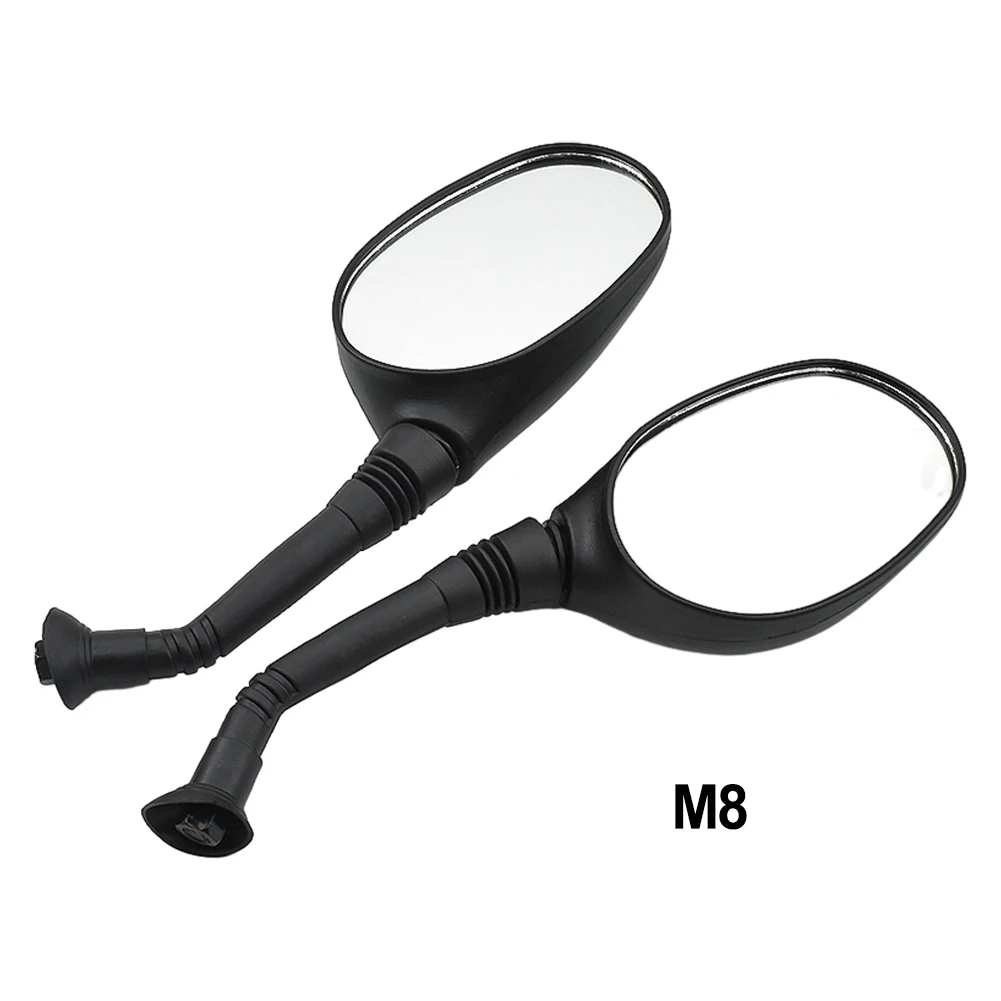Upgrade Your Bike\\\'s Safety with Black Rearview Mirrors Adjustable Angles ABS Plastic Material Compatibility