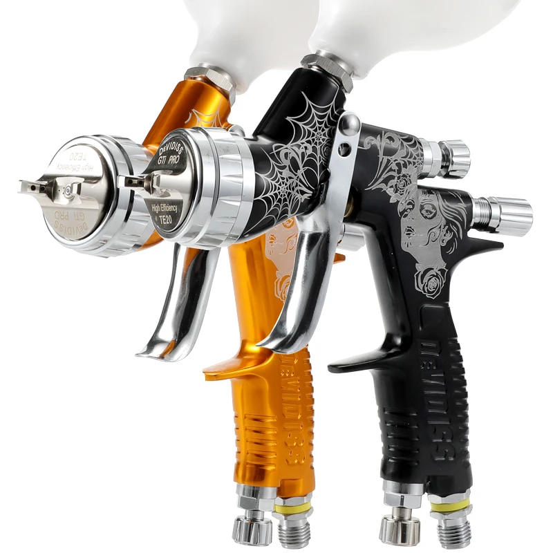 DEVILDISS GTIRPO high-efficiency spray gun 1.3mm Nozzle 600CC Tank gravity paint spray gun high-quality Airbrush Tools