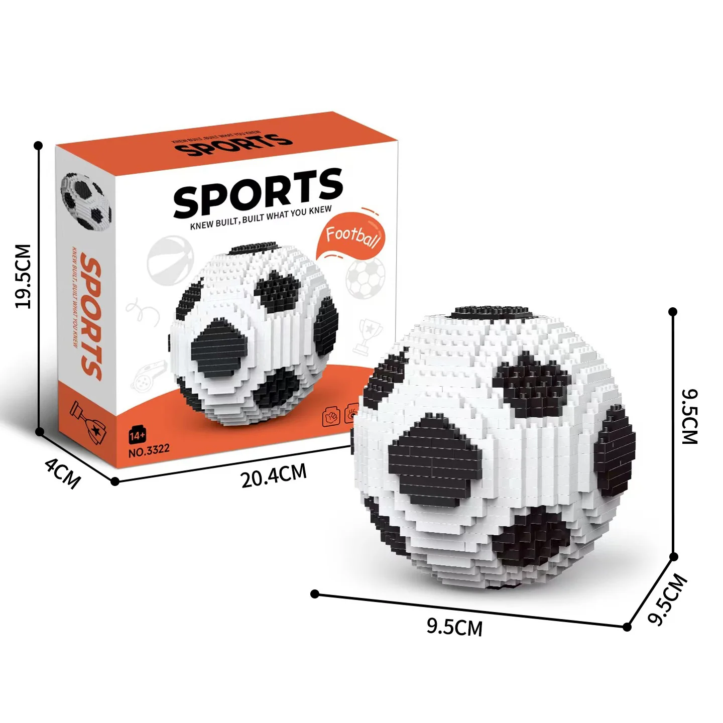 Football Stadium DIY Building Blocks Set Soccer Mini Bricks Model Architectural Building for Adults Football Field Theme Gift