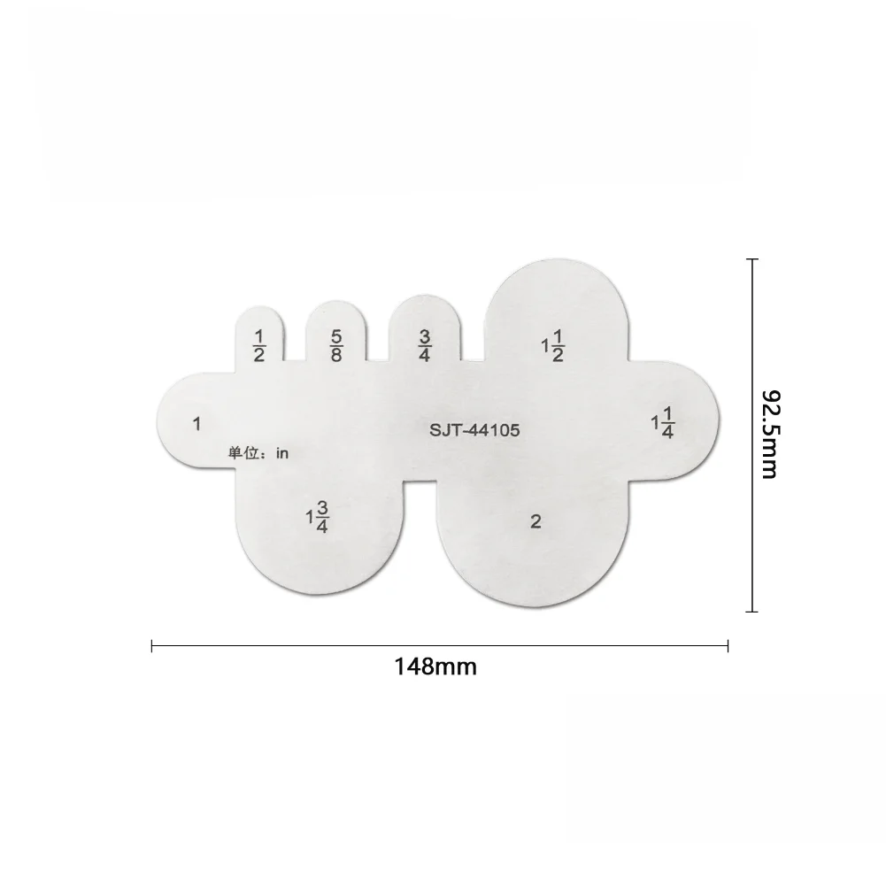 1pc 1/2-2in Belt Marking Ruler Measurement Template For Design Drawing Circular Graphics Accurate Measurement