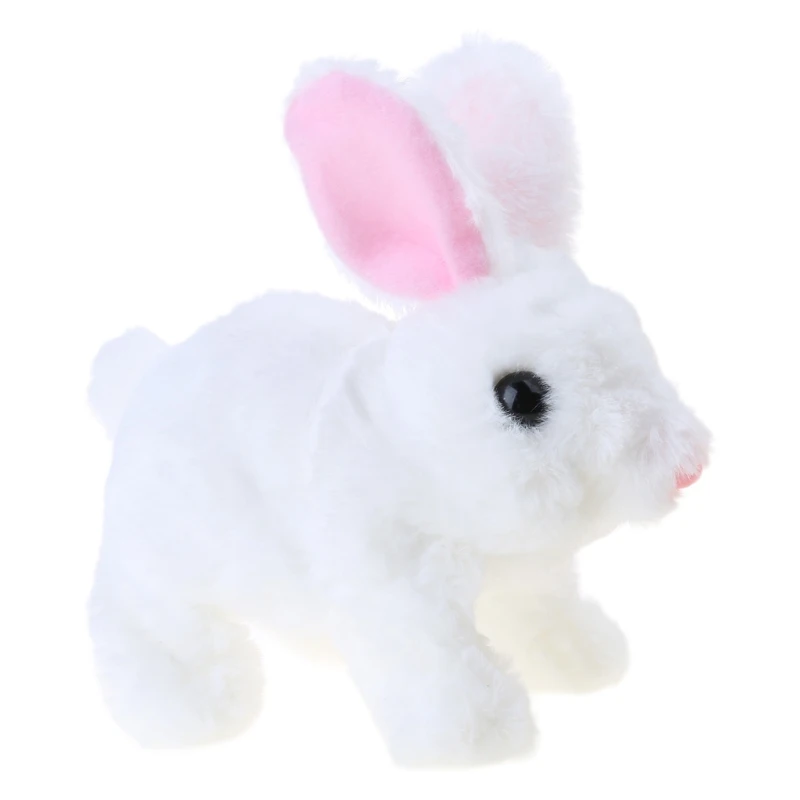 Conejo electrónico para mascotas, juguete que ladra, conejo peluche, bebé, Craw, aprendizaje, regalo Pascua