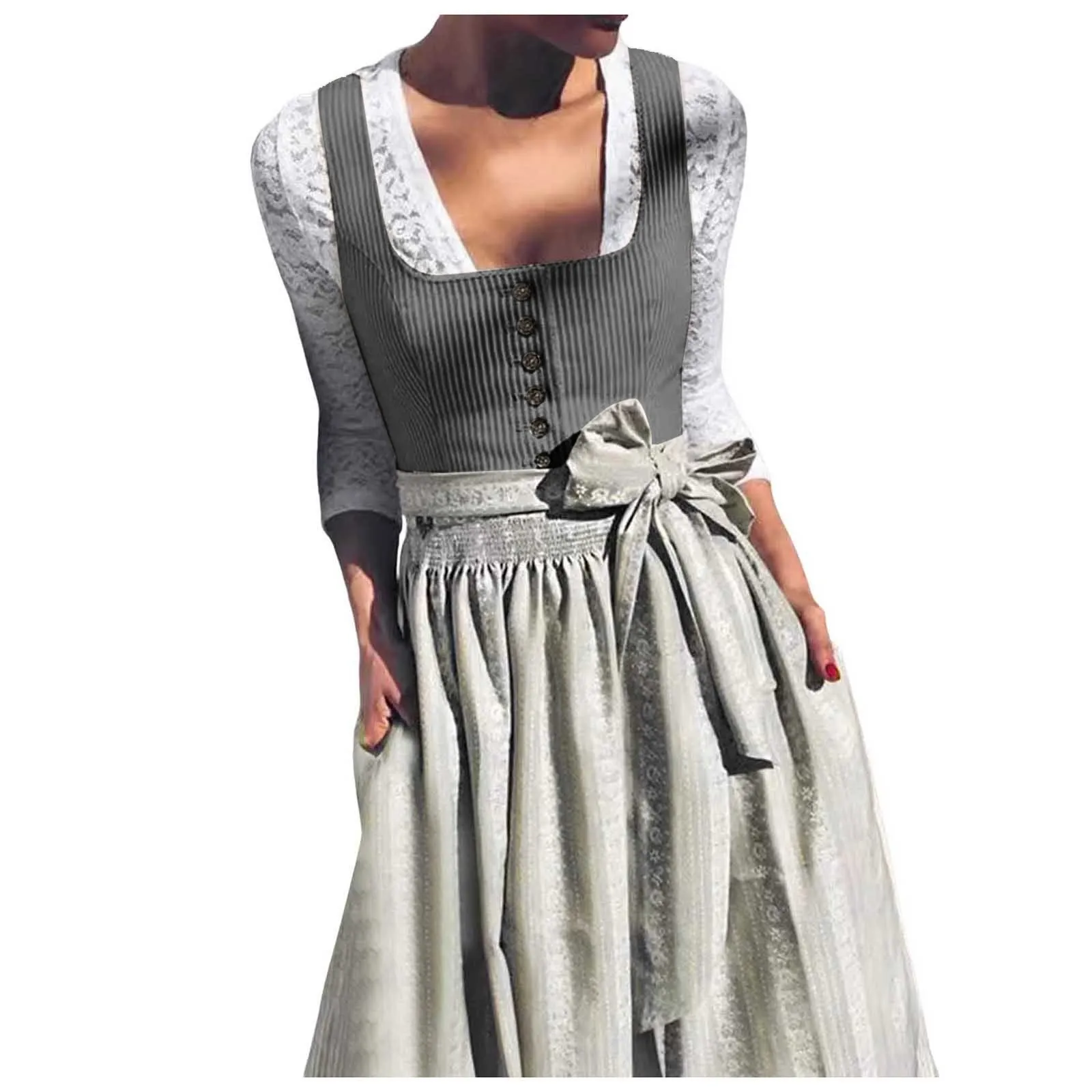 Octoberfest Dirndl Dress Women's Traditional German Beer Festival Costumes Halloween Cosplay Clothing Slimming Fit Sexy Dresses